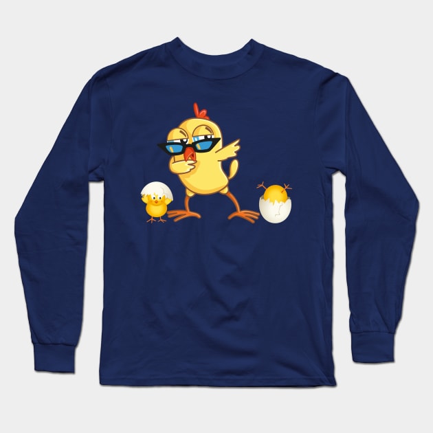 Cute Dabbing Chick Easter Long Sleeve T-Shirt by NI78